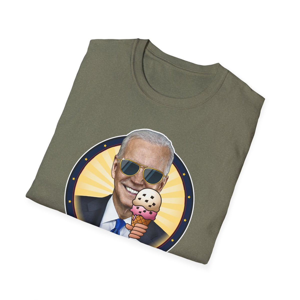 C'mon Man! — Joe Biden Aviators & Ice Cream Graphic Unisex Softstyle T-Shirt