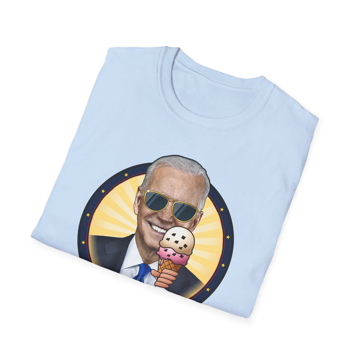 C'mon Man! — Joe Biden Aviators & Ice Cream Graphic Unisex Softstyle T-Shirt