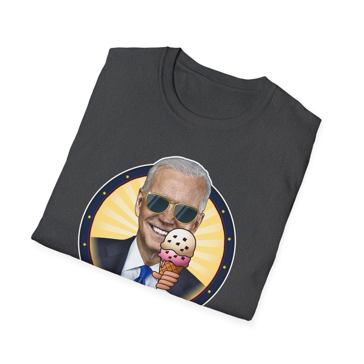 C'mon Man! — Joe Biden Aviators & Ice Cream Graphic Unisex Softstyle T-Shirt