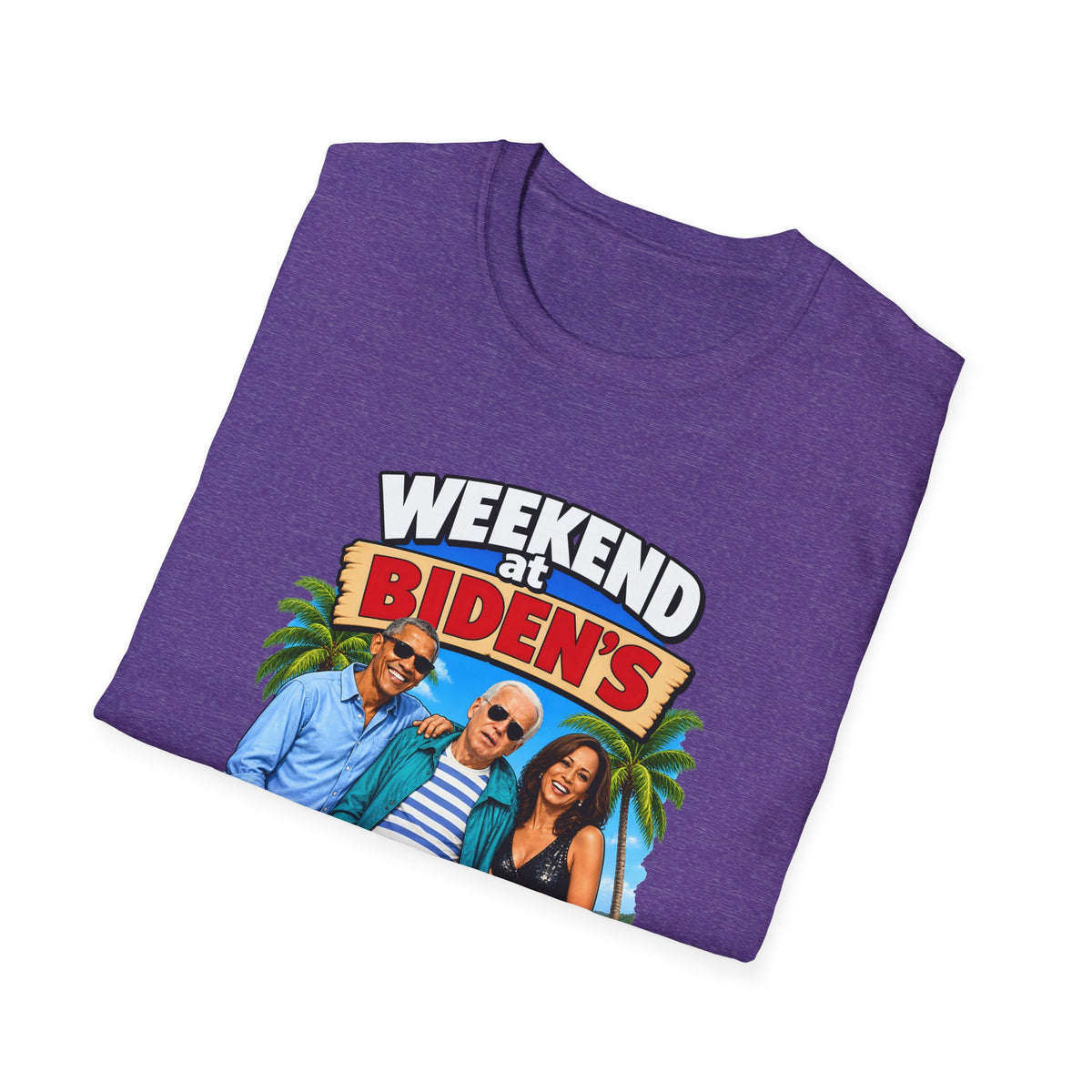 Weekend At Biden's — Beach Party Parody Graphic Unisex Softstyle T-Shirt