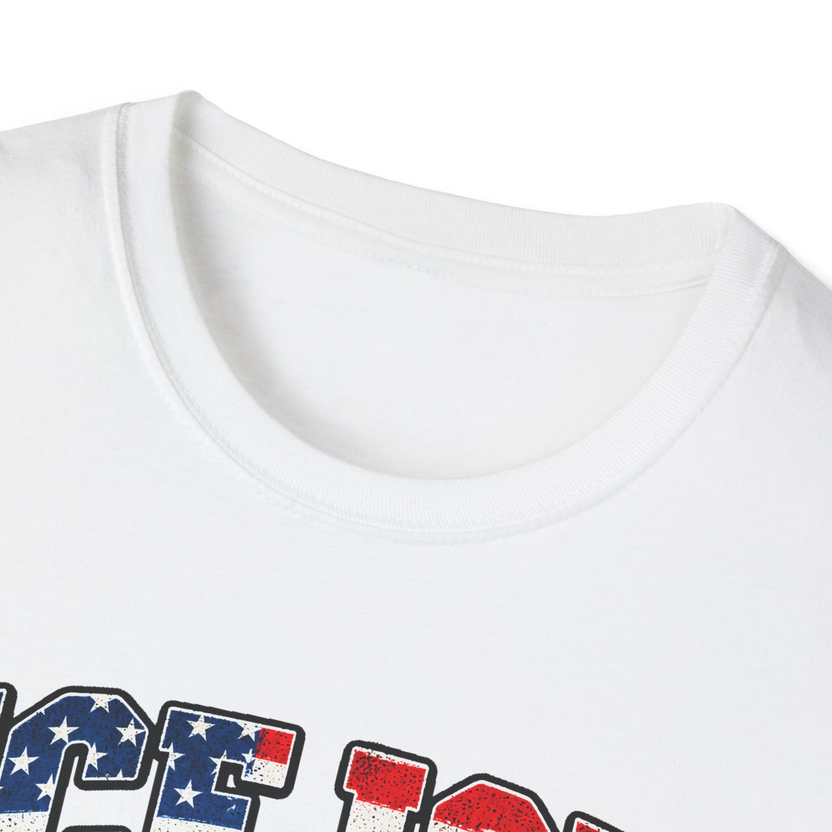 Ice Ice Baby — Trump Tactical Vest & American Flag Graphic Unisex Softstyle T-Shirt