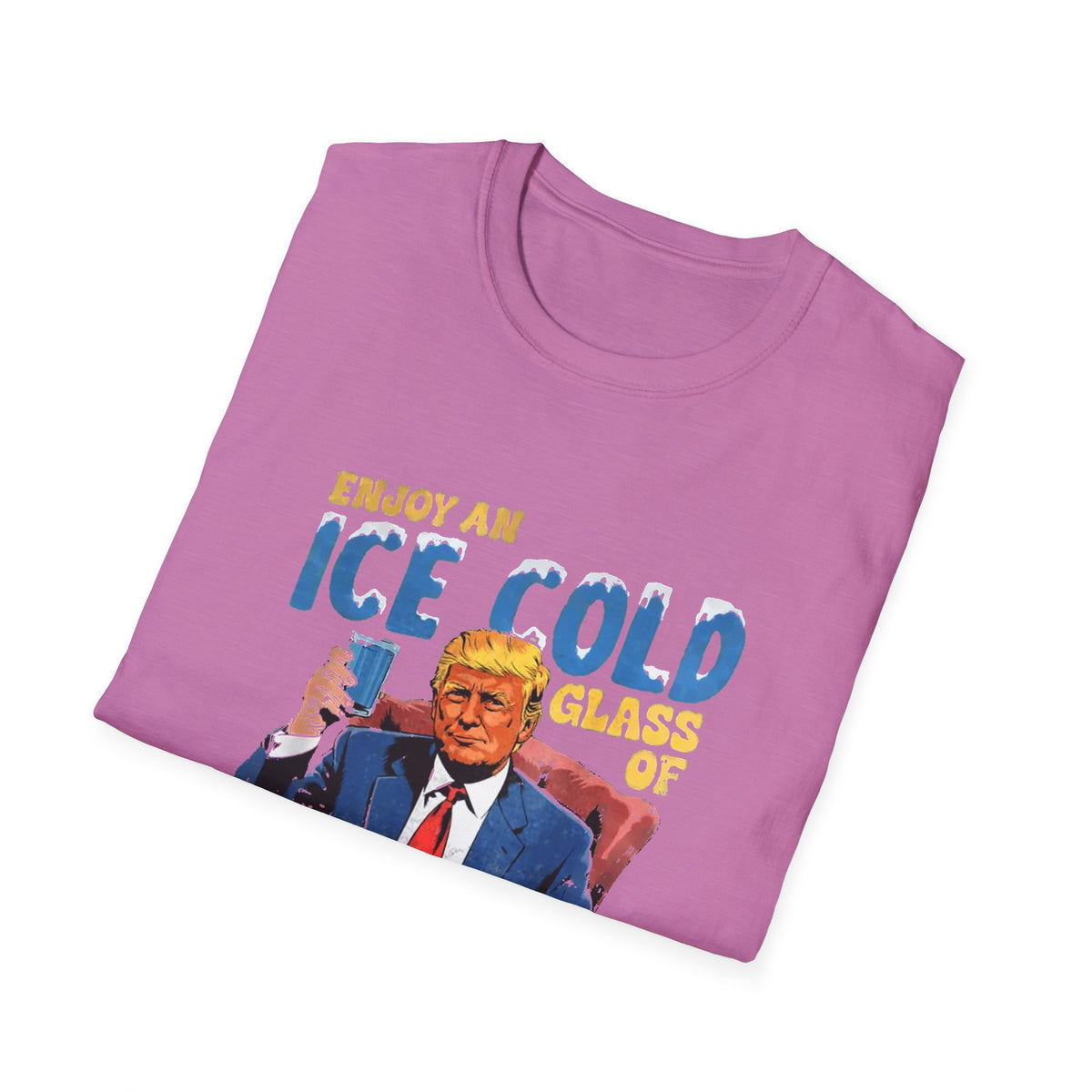 Enjoy An Ice Cold Glass Of Deportation — Vintage Comic Graphic Unisex Softstyle T-Shirt