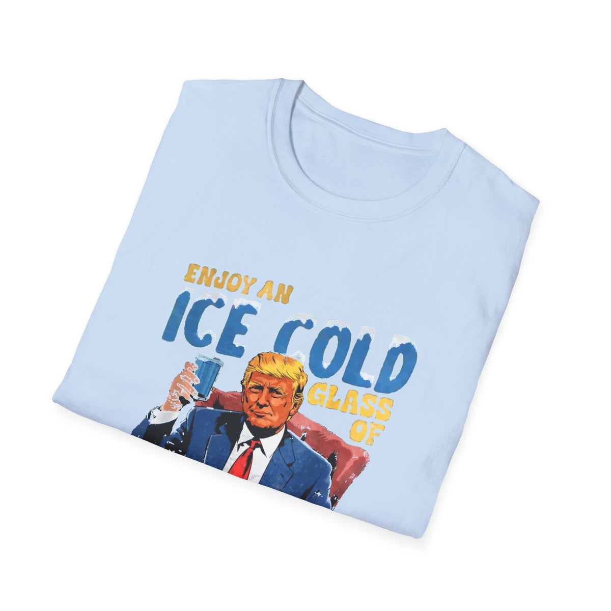 Enjoy An Ice Cold Glass Of Deportation — Vintage Comic Graphic Unisex Softstyle T-Shirt