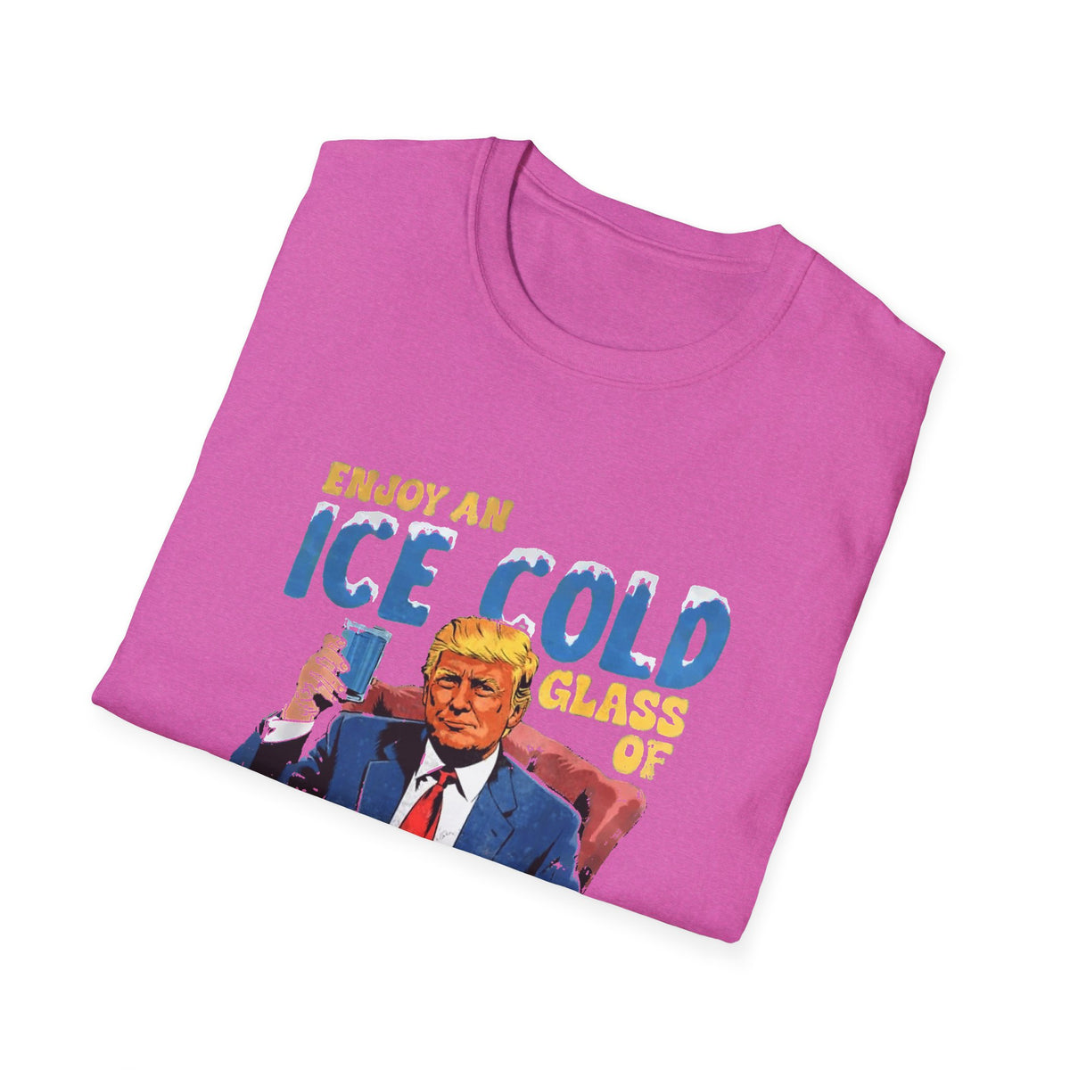 Enjoy An Ice Cold Glass Of Deportation — Vintage Comic Graphic Unisex Softstyle T-Shirt