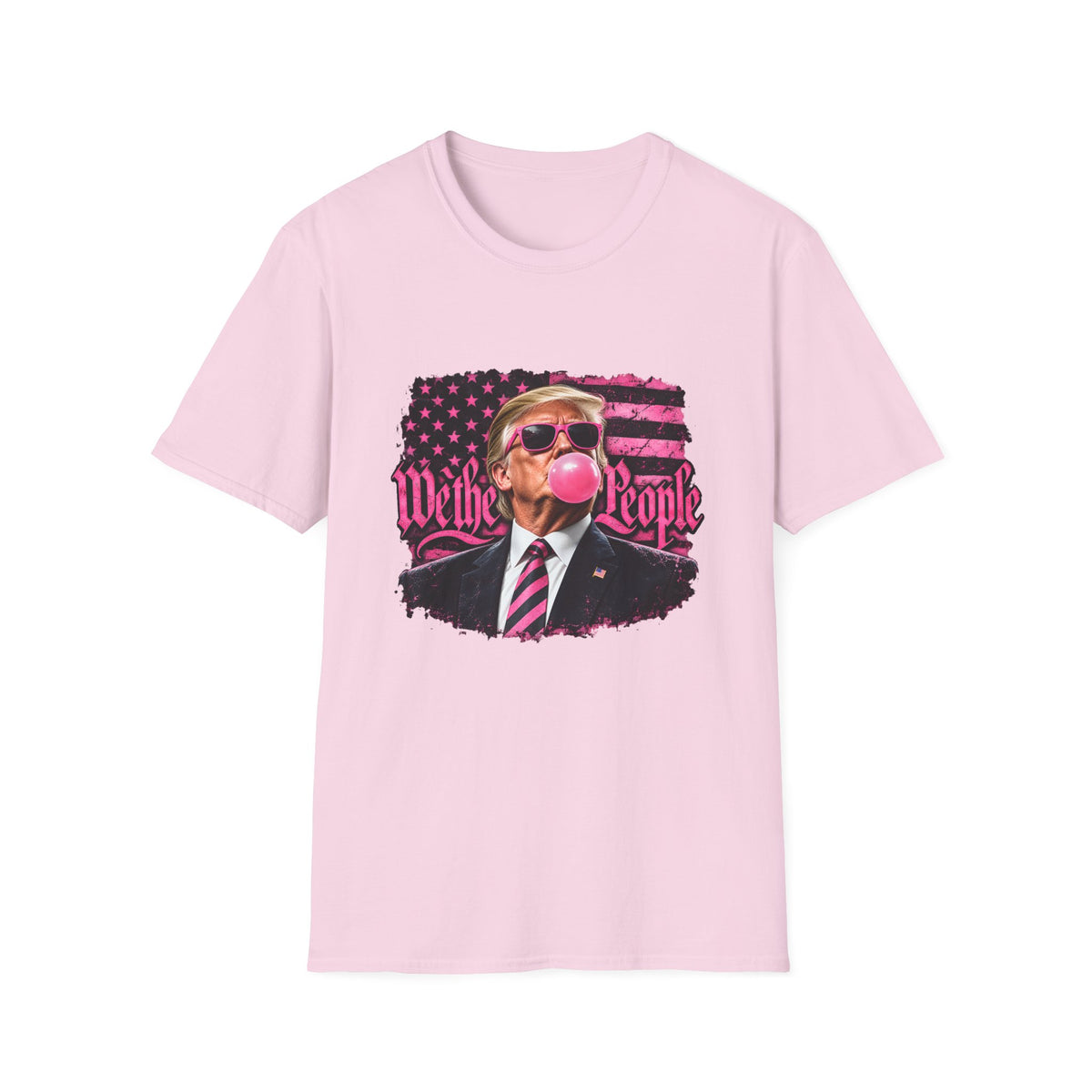 We The People — Trump Pink Bubblegum & Shades Graphic Unisex Softstyle T-Shirt
