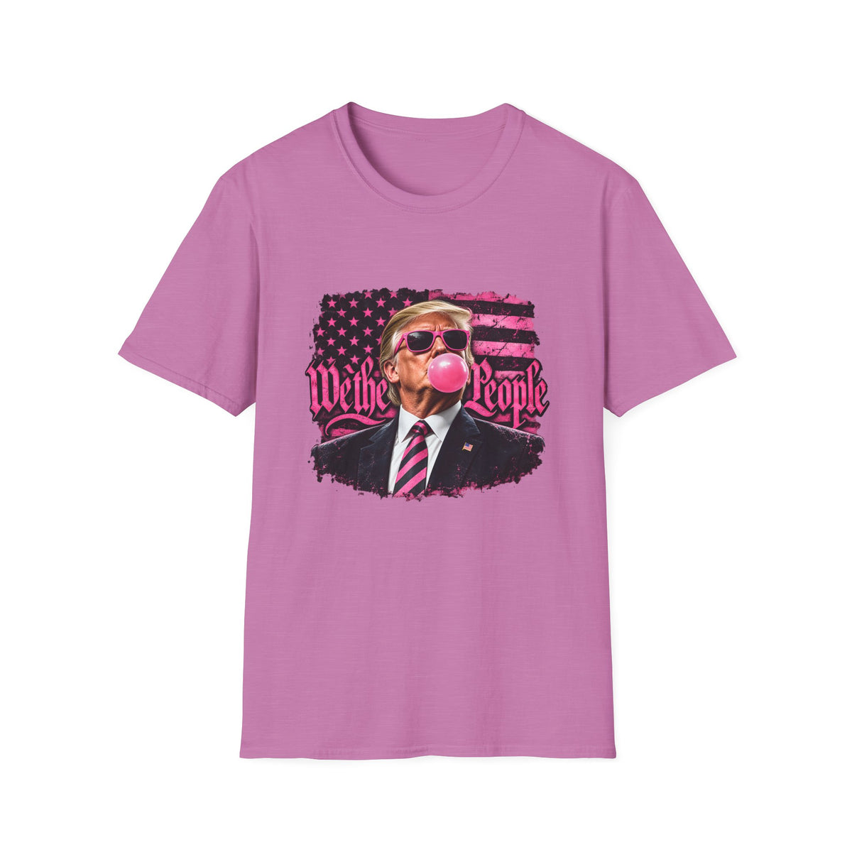 We The People — Trump Pink Bubblegum & Shades Graphic Unisex Softstyle T-Shirt