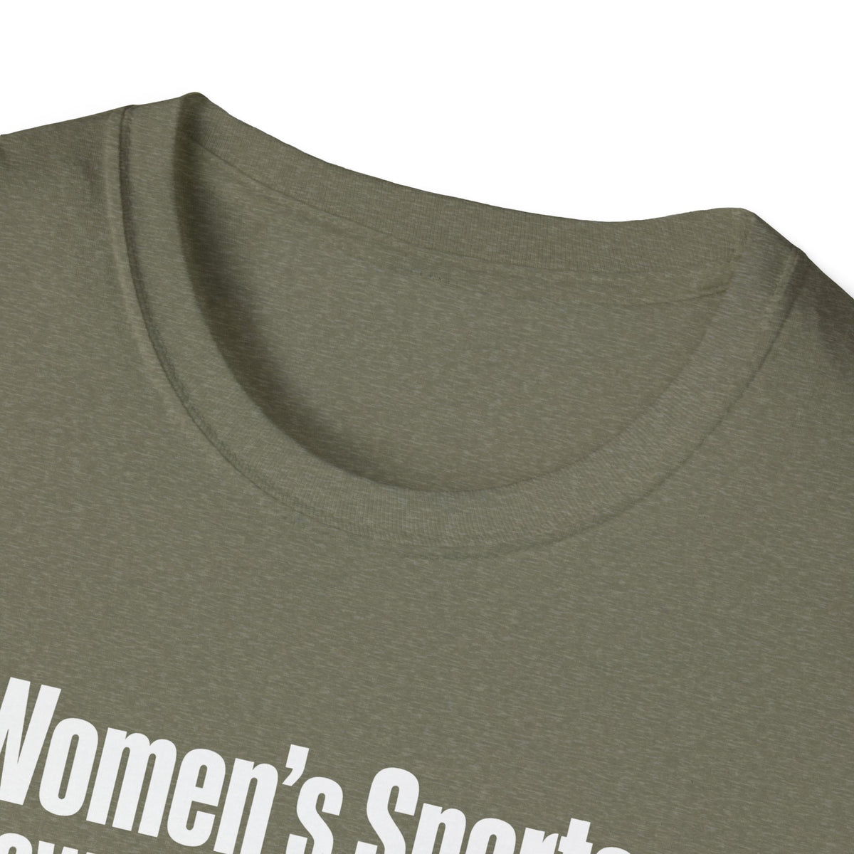 Women's Sports Now Featuring Men — Athlete Silhouette Political Satire Unisex Softstyle T-Shirt