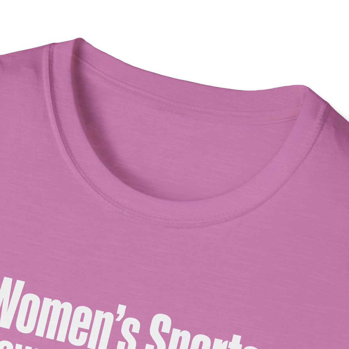 Women's Sports Now Featuring Men — Athlete Silhouette Political Satire Unisex Softstyle T-Shirt