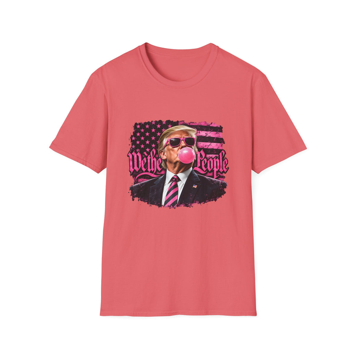 We The People — Trump Pink Bubblegum & Shades Graphic Unisex Softstyle T-Shirt