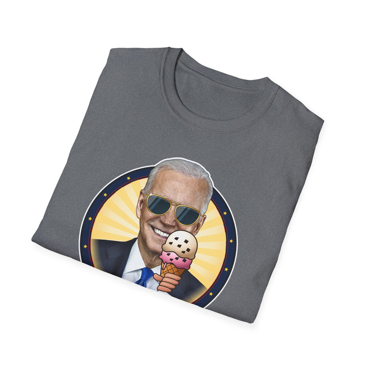 C'mon Man! — Joe Biden Aviators & Ice Cream Graphic Unisex Softstyle T-Shirt