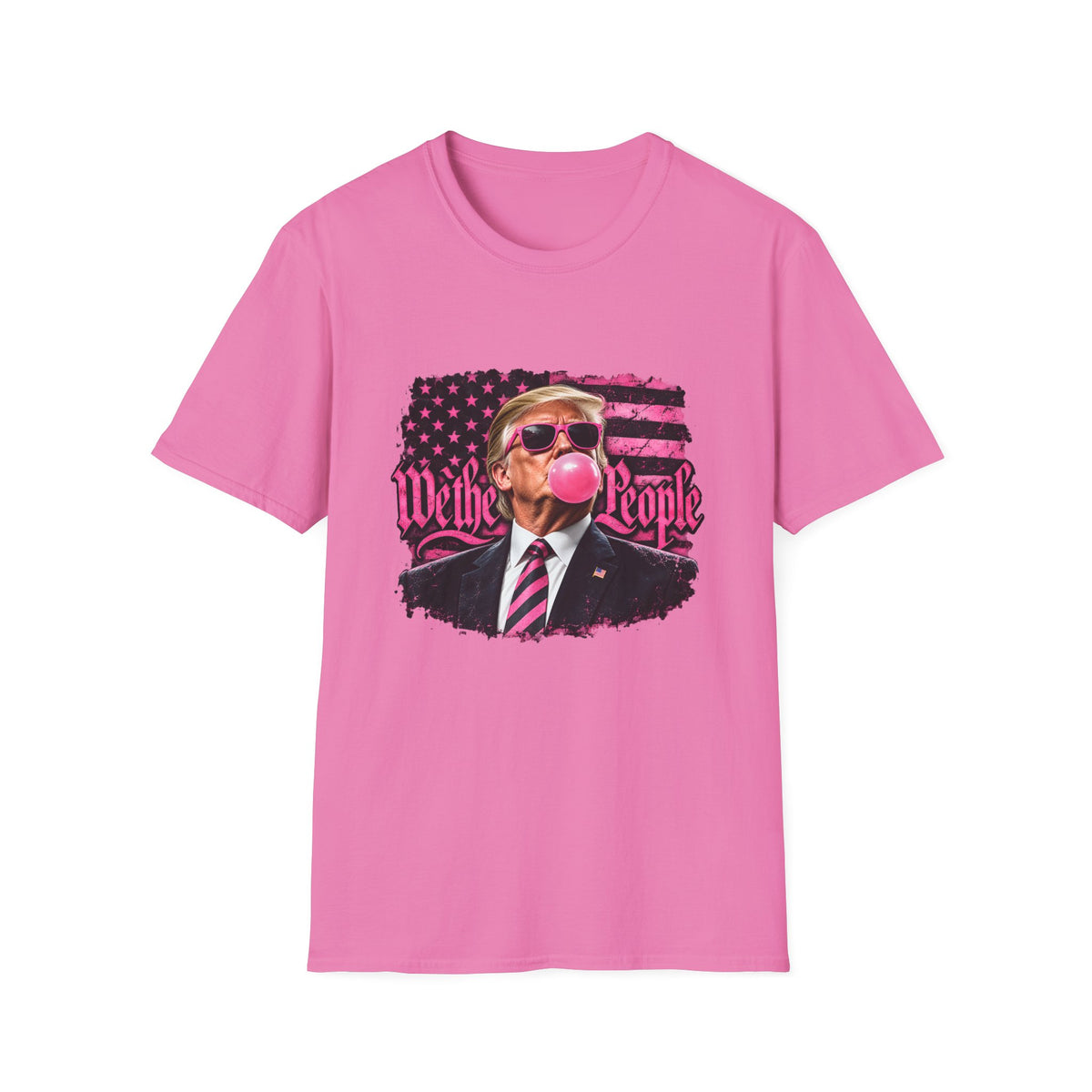 We The People — Trump Pink Bubblegum & Shades Graphic Unisex Softstyle T-Shirt