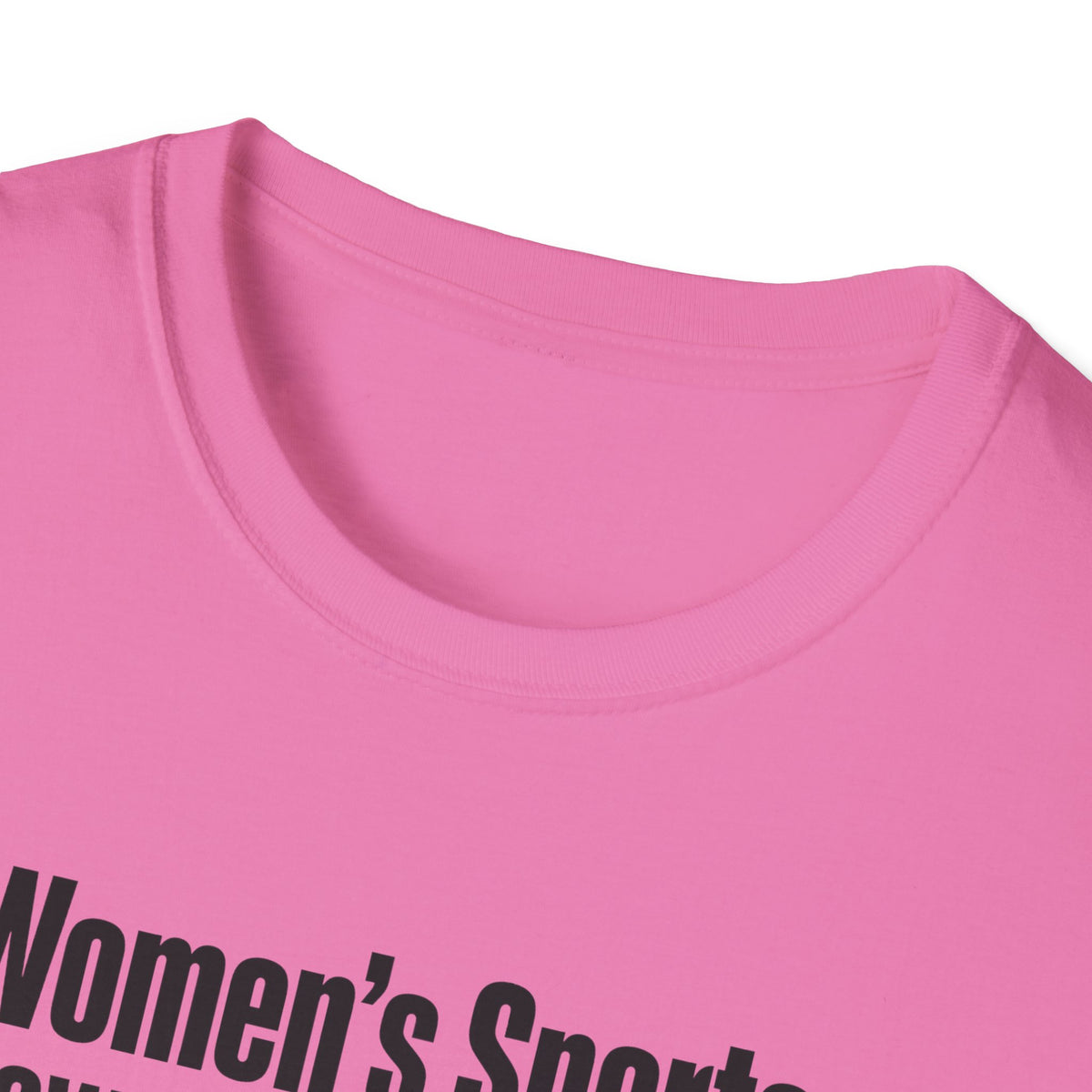 Women's Sports Now Featuring Men — Athlete Silhouette Political Satire Unisex Softstyle T-Shirt