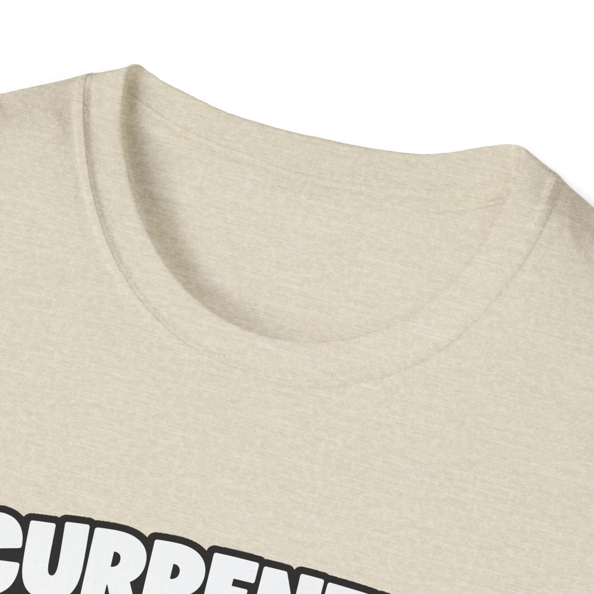 Currently Out Of Office (Mentally) — Funny Work & Desk Humor Cartoon Unisex Softstyle T-Shirt