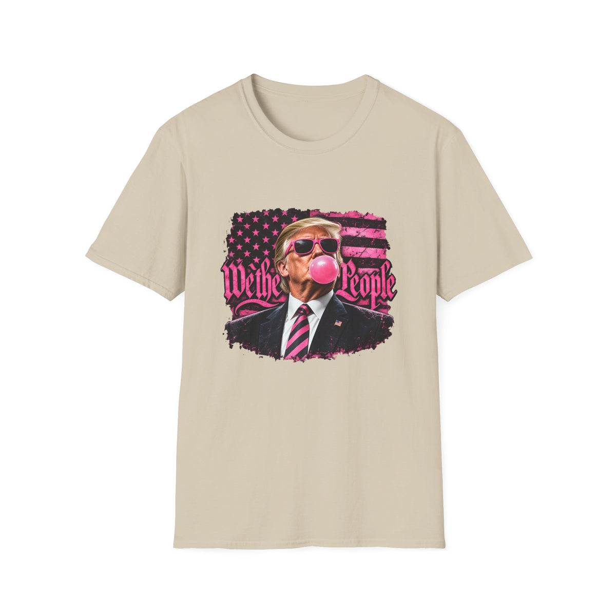 We The People — Trump Pink Bubblegum & Shades Graphic Unisex Softstyle T-Shirt